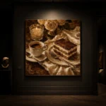 Candlelit Tiramisu Coffee & Dessert Wall Art Canvas Print - Image 2