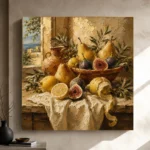 Coastal Pear and Fig Fruit Still Life Wall Art Canvas Print - Image 10