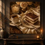 Candlelit Tiramisu Coffee & Dessert Wall Art Canvas Print - Image 7