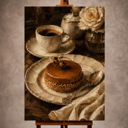 Coffee & Dessert Wall Art wall art print for elegant interiors