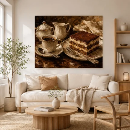 Coffee & Dessert Wall Art wall art print for elegant interiors