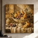 Classical Pedestal Bowl Fruit Still Life Wall Art Canvas Print - Image 10