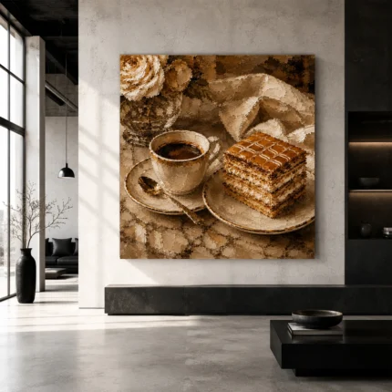 Coffee & Dessert Wall Art wall art print for elegant interiors