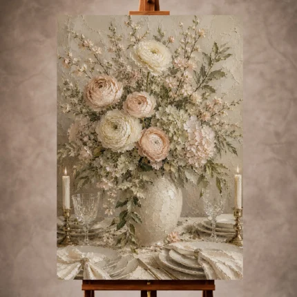 Floral Dining Room Wall Art wall art print for elegant interiors