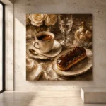 Parisian Eclair Coffee & Dessert Wall Art Canvas Print - Image 6