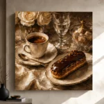 Parisian Eclair Coffee & Dessert Wall Art Canvas Print - Image 8