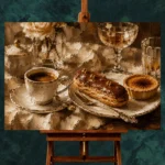 Eclair and Creme Brulee Coffee & Dessert Wall Art Canvas Print - Image 5