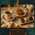 Petit Fours Coffee & Dessert Wall Art Canvas Print - Image 5