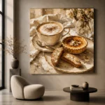 Cappuccino Almond Tart Coffee & Dessert Wall Art Canvas Print - Image 9