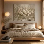 Blush Hydrangea Floral Dining Room Wall Art Canvas Print - Image 4