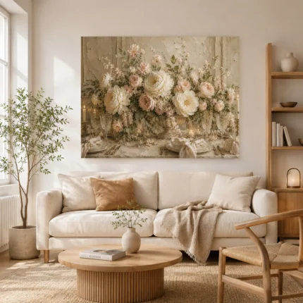 Floral Dining Room Wall Art wall art print for elegant interiors