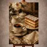 Coffee & Dessert Wall Art wall art print for elegant interiors
