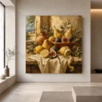 Coastal Pear and Fig Fruit Still Life Wall Art Canvas Print - Image 7