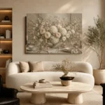 Blush Hydrangea Floral Dining Room Wall Art Canvas Print - Image 11