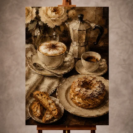 Coffee & Dessert Wall Art wall art print for elegant interiors