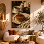 Caramel Cake Coffee & Dessert Wall Art Canvas Print - Image 3
