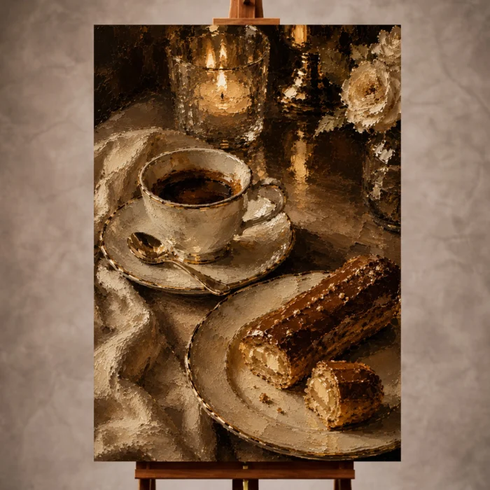 Coffee & Dessert Wall Art wall art print for elegant interiors