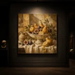 Classical Pedestal Bowl Fruit Still Life Wall Art Canvas Print - Image 4
