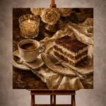 Candlelit Tiramisu Coffee & Dessert Wall Art Canvas Print - Image 10
