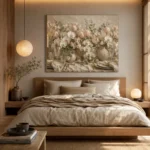 White Orchid Floral Dining Room Wall Art Canvas Print - Image 4