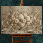 Blush Hydrangea Floral Dining Room Wall Art Canvas Print - Image 5