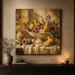 Classical Pedestal Bowl Fruit Still Life Wall Art Canvas Print - Image 12