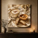 Cappuccino Almond Tart Coffee & Dessert Wall Art Canvas Print - Image 11
