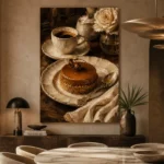 Caramel Cake Coffee & Dessert Wall Art Canvas Print - Image 2