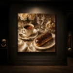 Parisian Eclair Coffee & Dessert Wall Art Canvas Print - Image 2