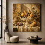 Classical Pedestal Bowl Fruit Still Life Wall Art Canvas Print - Image 11