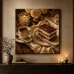 Candlelit Tiramisu Coffee & Dessert Wall Art Canvas Print - Image 11