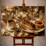 Eclair and Creme Brulee Coffee & Dessert Wall Art Canvas Print - Image 9