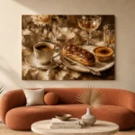 Eclair and Creme Brulee Coffee & Dessert Wall Art Canvas Print - Image 6