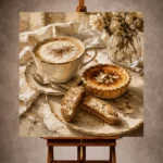 Cappuccino Almond Tart Coffee & Dessert Wall Art Canvas Print - Image 10
