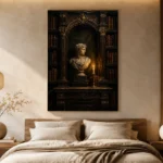 Moody Bust Study Dark Academia Office Art Canvas Print - Image 6