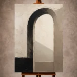 Serene Neutral Arch Minimal Office Wall Art Canvas Print