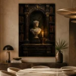 Moody Bust Study Dark Academia Office Art Canvas Print - Image 5