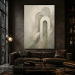 Sage Sculptural Arch Quiet Focus Wall Art Canvas Print - Image 4