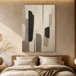 Neutral Geometric Minimal Office Wall Art Canvas Print - Image 6