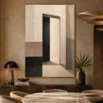 Contemporary Doorway Minimal Office Wall Art Canvas Print - Image 5