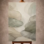 Sage River Stone Quiet Focus Wall Art Canvas Print