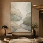 Sage River Stone Quiet Focus Wall Art Canvas Print - Image 5