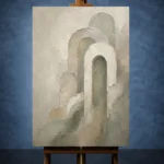 Sage Sculptural Arch Quiet Focus Wall Art Canvas Print - Image 2