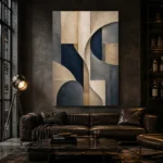 Tranquil Architectural Abstract Office Wall Art Canvas Print - Image 4