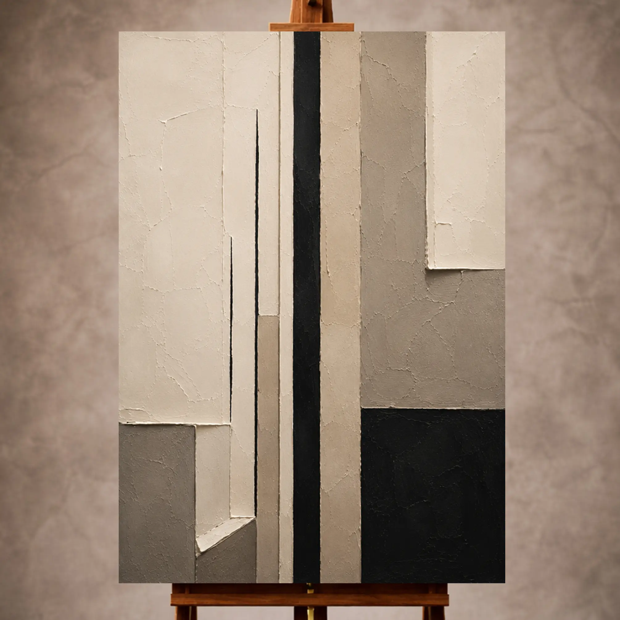 curatora-20260720-4c511538ba88454c Neutral Linear Minimal Office Wall Art Canvas Print - Image 1