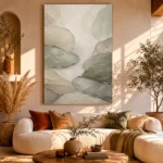 Sage River Stone Quiet Focus Wall Art Canvas Print - Image 8
