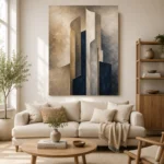 Sandstone Sculptural Abstract Office Wall Art Canvas Print - Image 7