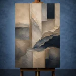 Serene Horizon Abstract Office Wall Art Canvas Print - Image 2