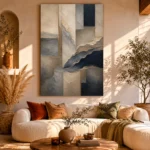 Serene Horizon Abstract Office Wall Art Canvas Print - Image 8