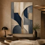 Tranquil Architectural Abstract Office Wall Art Canvas Print - Image 5